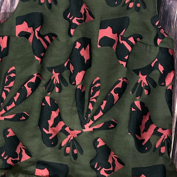 Banana Republic PIECED JACQUARD DROP-WAIST DRESS Stylish Dress in Green and Pink - Picture 4 of 8